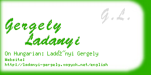 gergely ladanyi business card